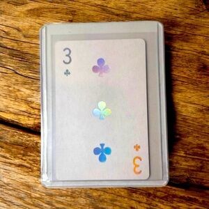 3/$25 DIOR JOY 3 of Clubs Holographic Playing Card in Protective Case